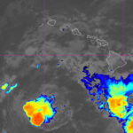 Tropical Depression Moke weakens south of Hawaiʻi