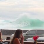Big Island high surf sends waves over Kona seawall, closures