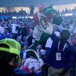 JD Vance protester ejected after flag-waving interruption JD Vance protester ejected after flag-waving interruption