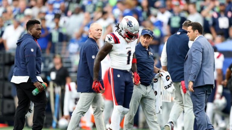 A.J. Brown high ankle sprain sidelines Patriots WR for weeks
