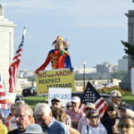 Veterans and Democrats lead Trump arch protest in D.C.